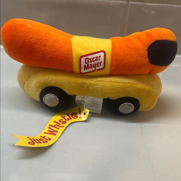 Oscar Mayer Other - Vintage Oscar Mayer Weiner Mobile Plush Stuffed Orange Bean Bag Toy NWT